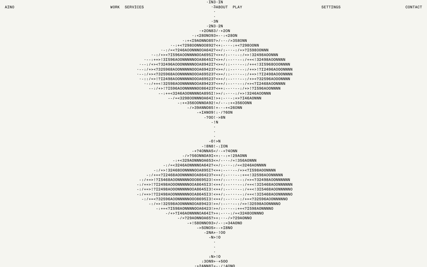 Screenshot of aino.agency — Design & Studios website design