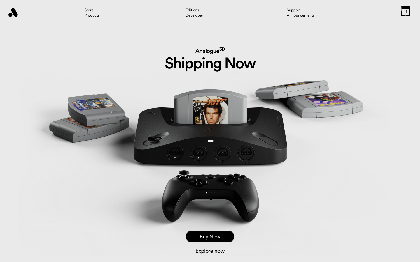 Screenshot of analogue.co — Hardware & Mobility website design