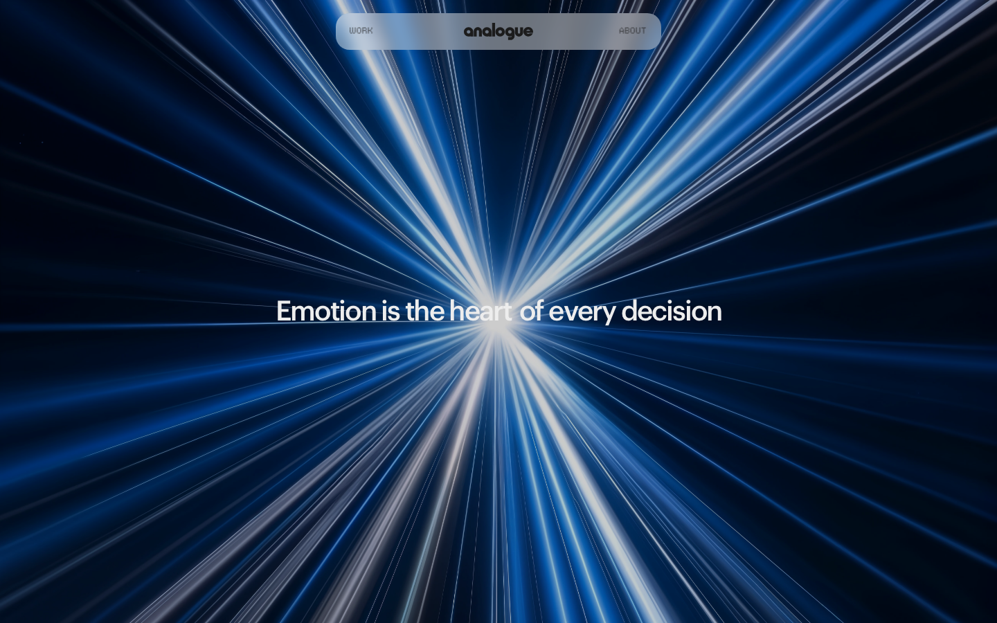 Screenshot of analogueagency.com — Design & Studios website design