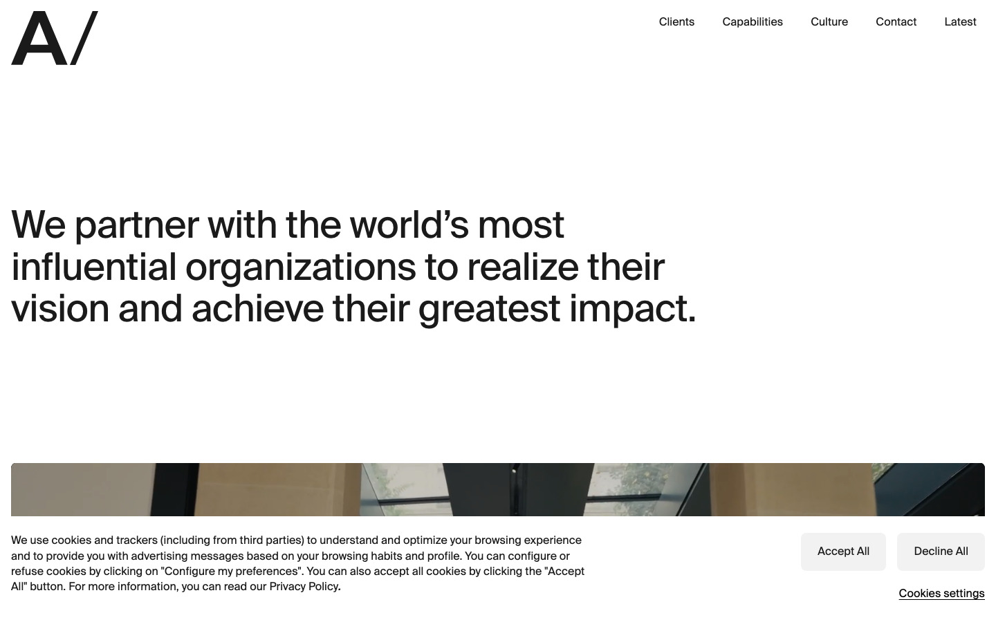 Screenshot of area17.com — Design & Studios website design