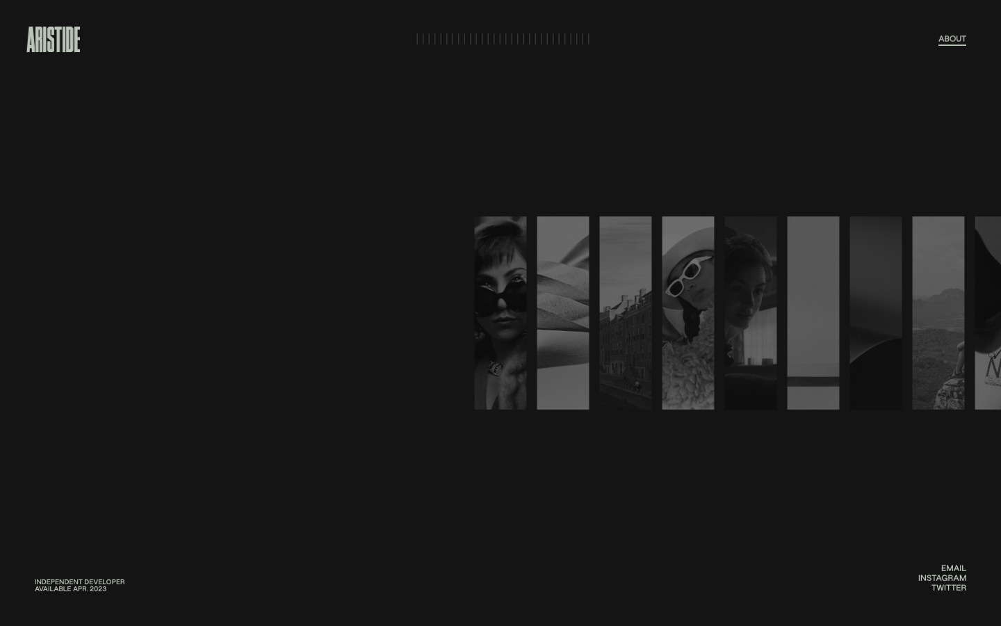 Screenshot of aristidebenoist.com — Design & Studios website design