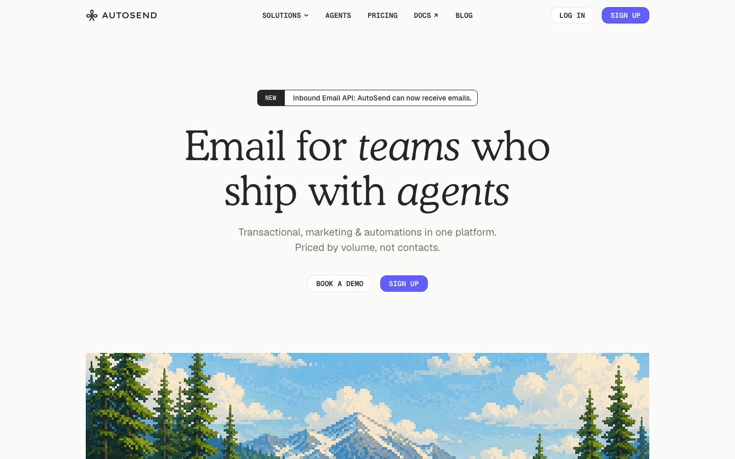 Screenshot of autosend.com — SaaS & Productivity website design