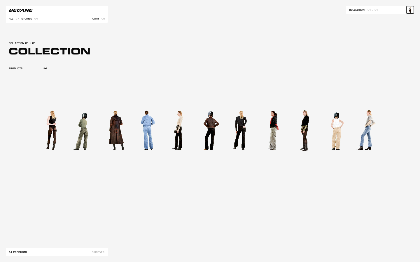 Screenshot of becaneparis.com — E-commerce website design