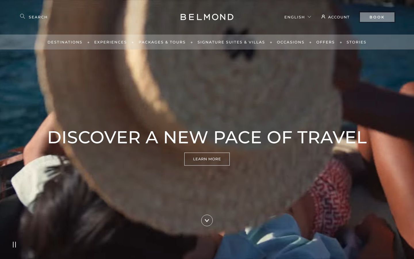 Screenshot of belmond.com — Other website design