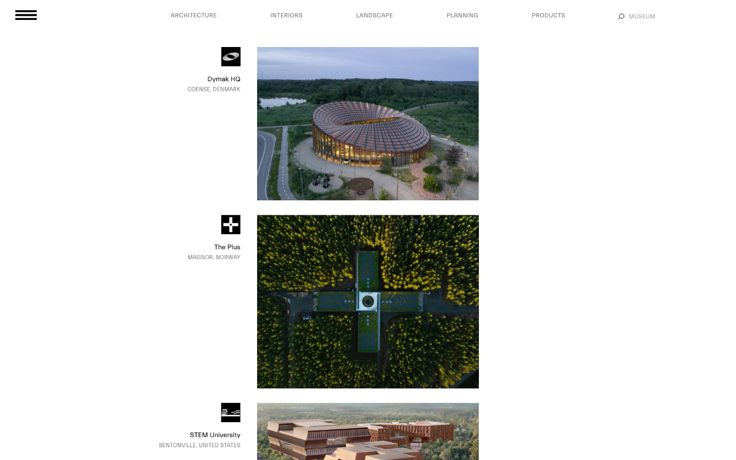 Screenshot of big.dk — Design & Studios website design