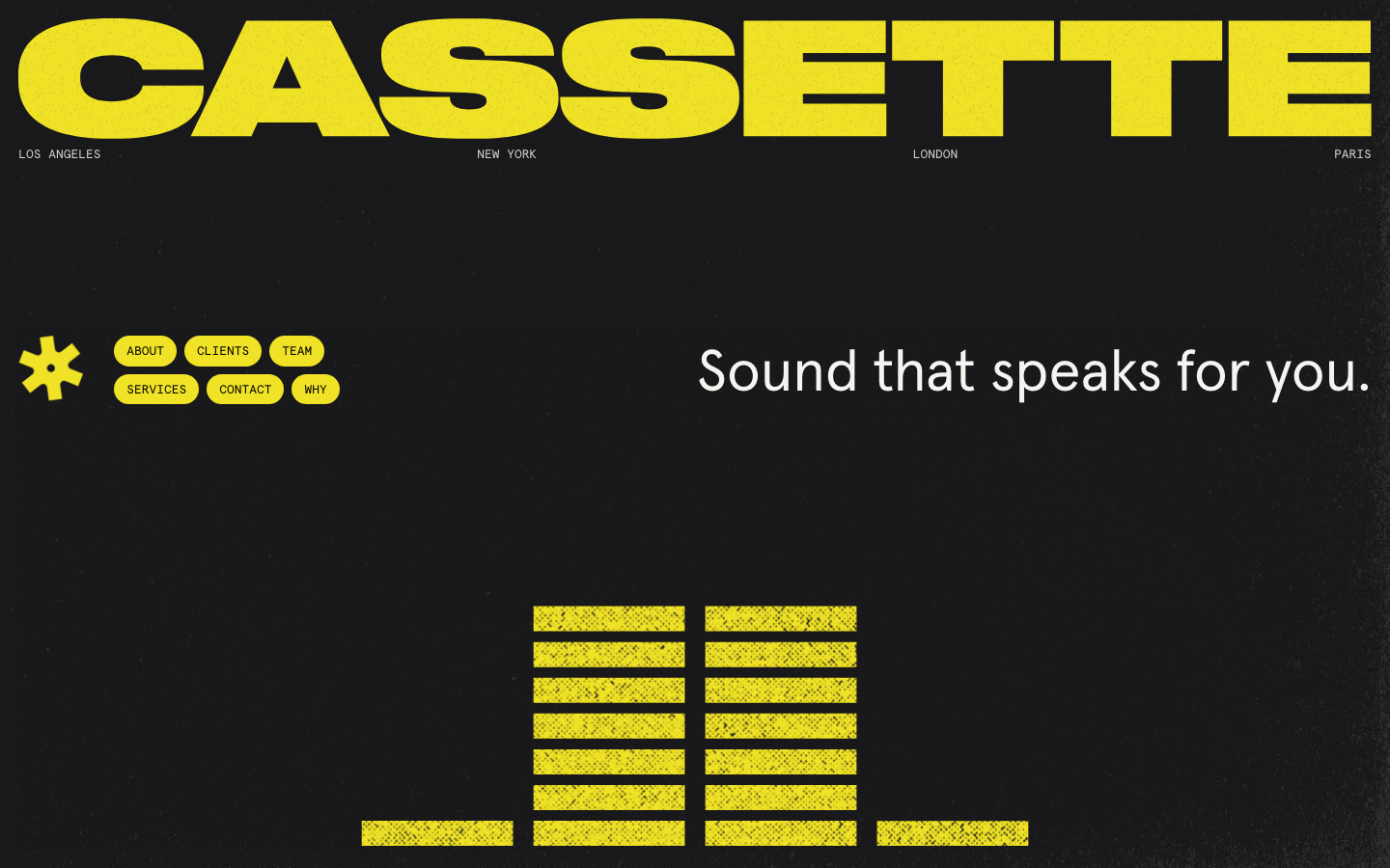 Screenshot of cassettemusic.com — Media & Culture website design
