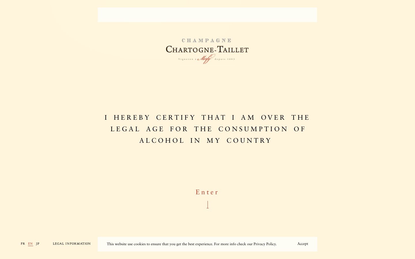 Screenshot of chartogne-taillet.com — Food & Beverage website design