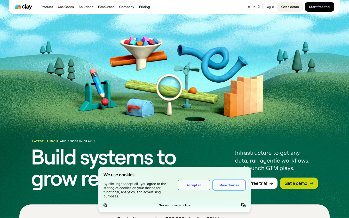 Screenshot of clay.com — SaaS & Productivity website design