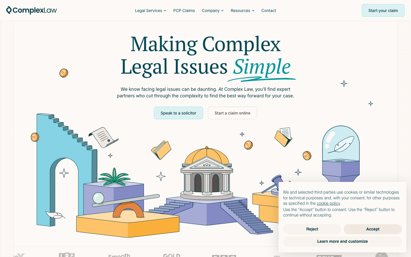 Screenshot of complexlaw.co.uk — Other website design
