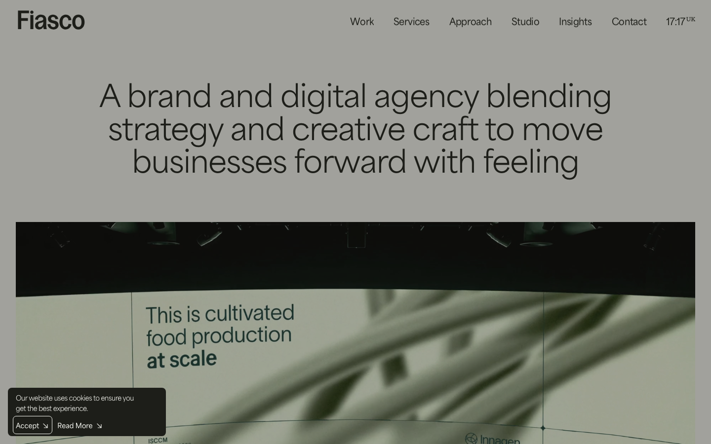 Screenshot of fiasco.design — Design & Studios website design