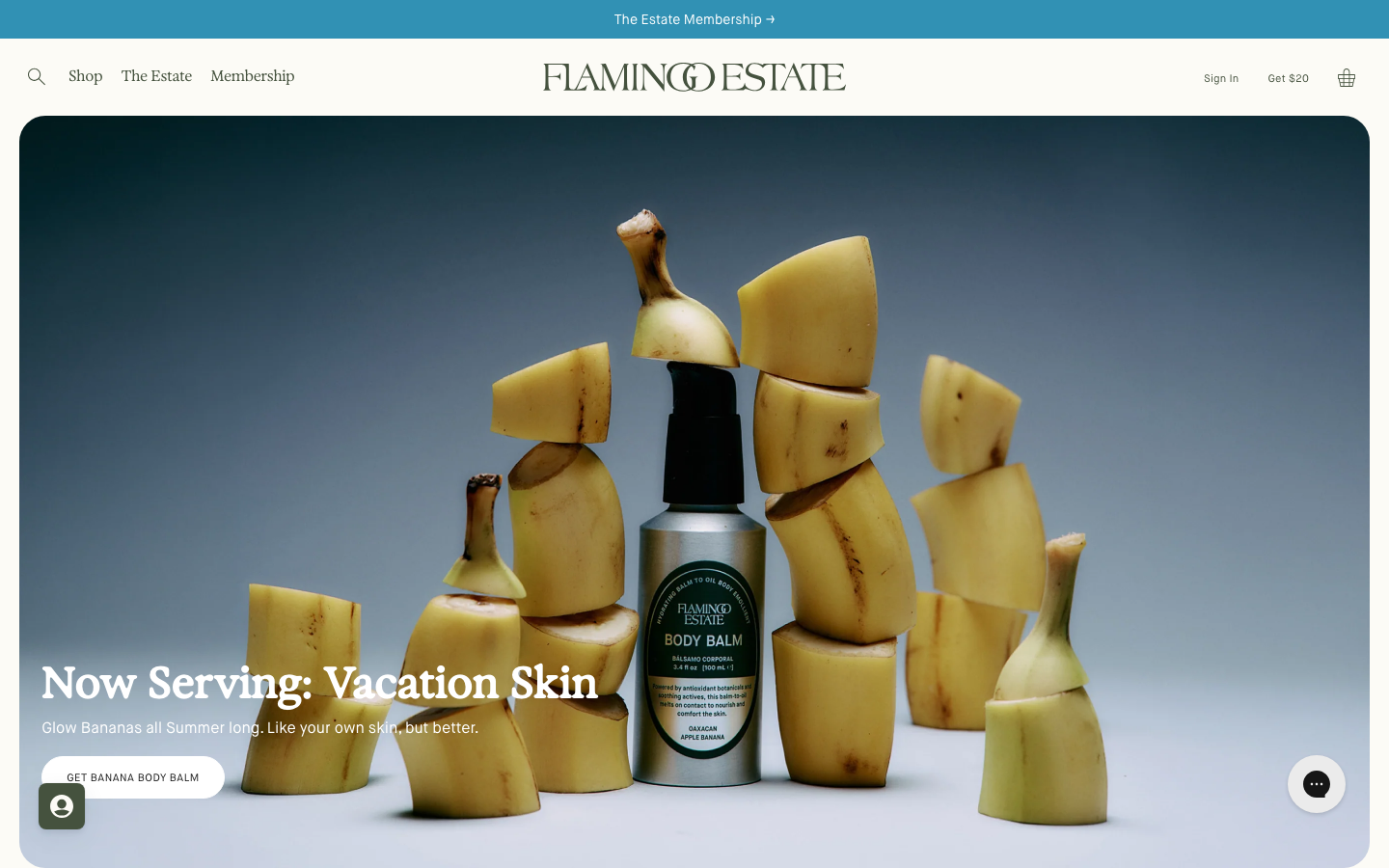 Screenshot of flamingoestate.com — E-commerce website design