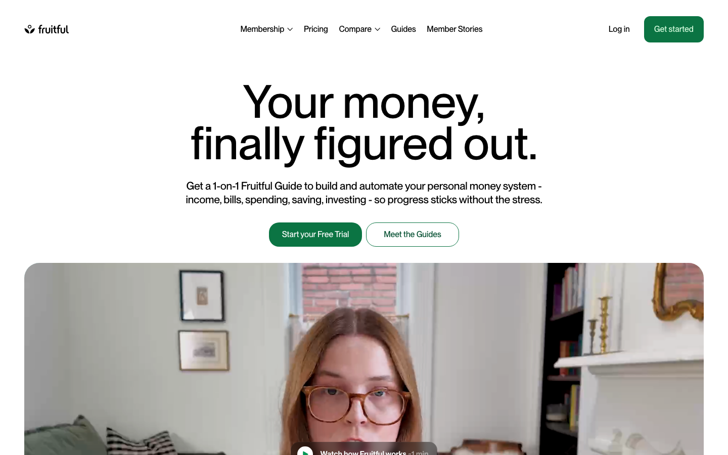 Screenshot of fruitful.com — Fintech website design