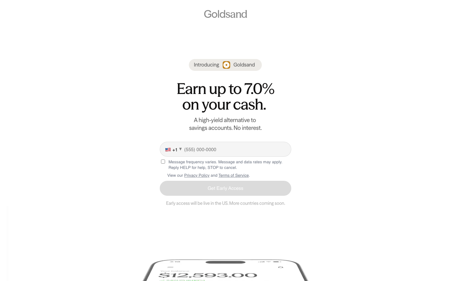 Screenshot of goldsand.fi — Crypto & Web3 website design