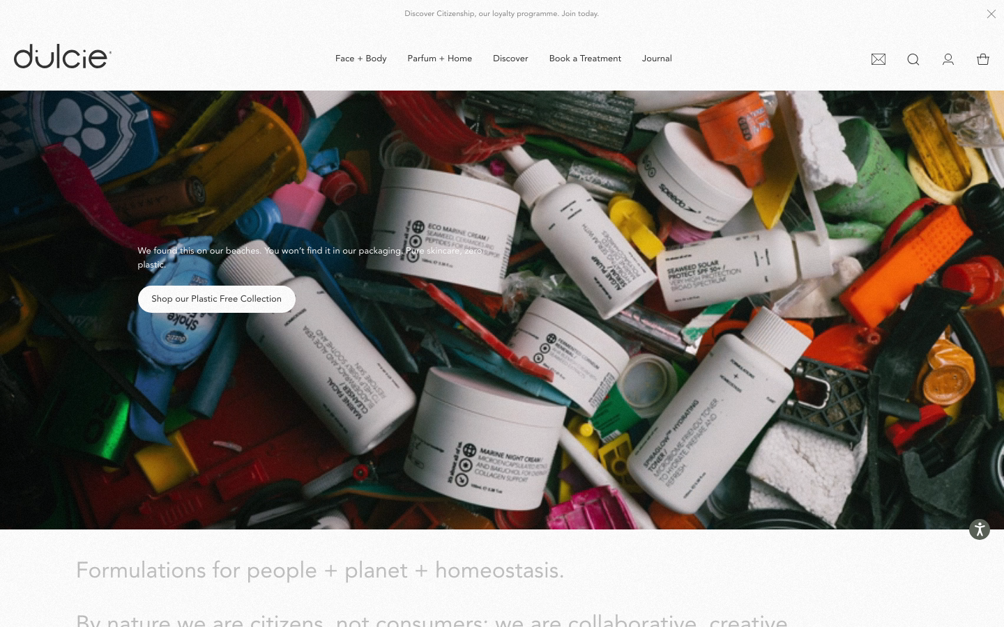 Screenshot of haeckels.co.uk — E-commerce website design