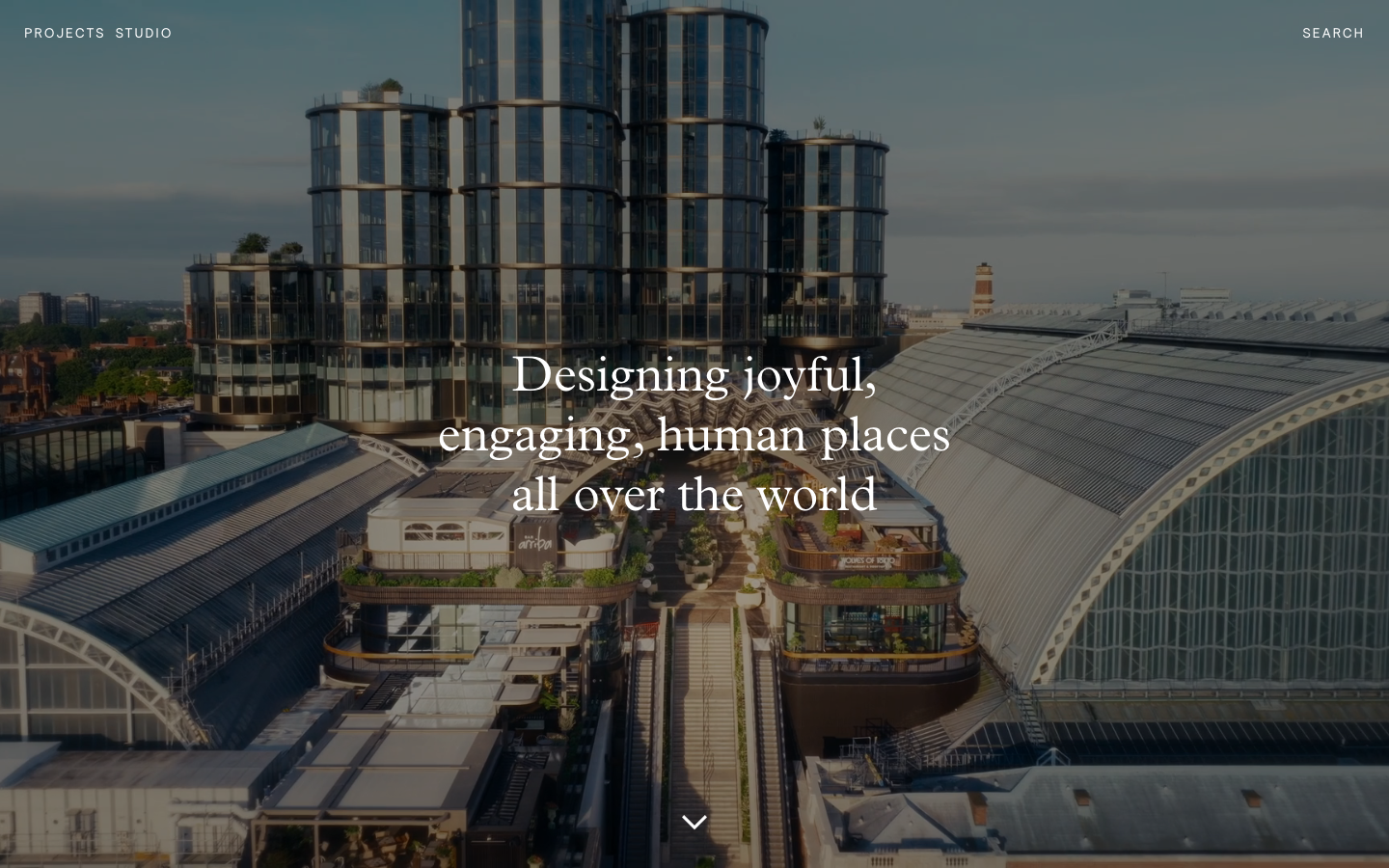 Screenshot of heatherwick.com — Design & Studios website design