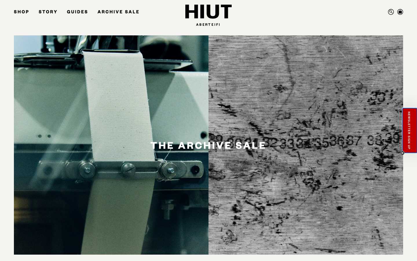 Screenshot of hiutdenim.co.uk — E-commerce website design