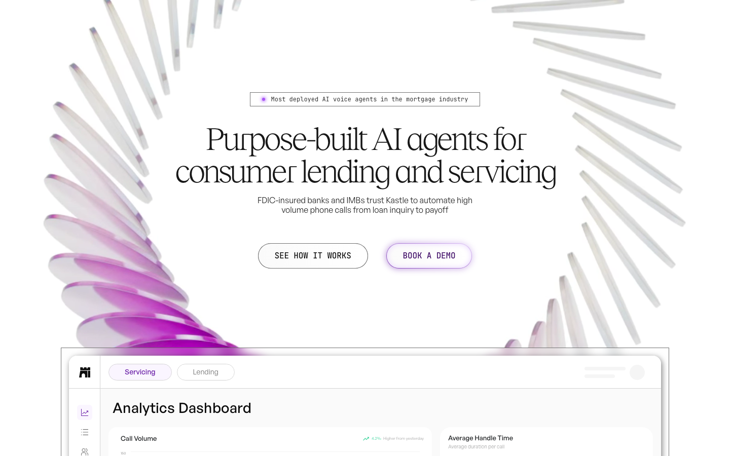 Screenshot of kastle.ai — AI website design
