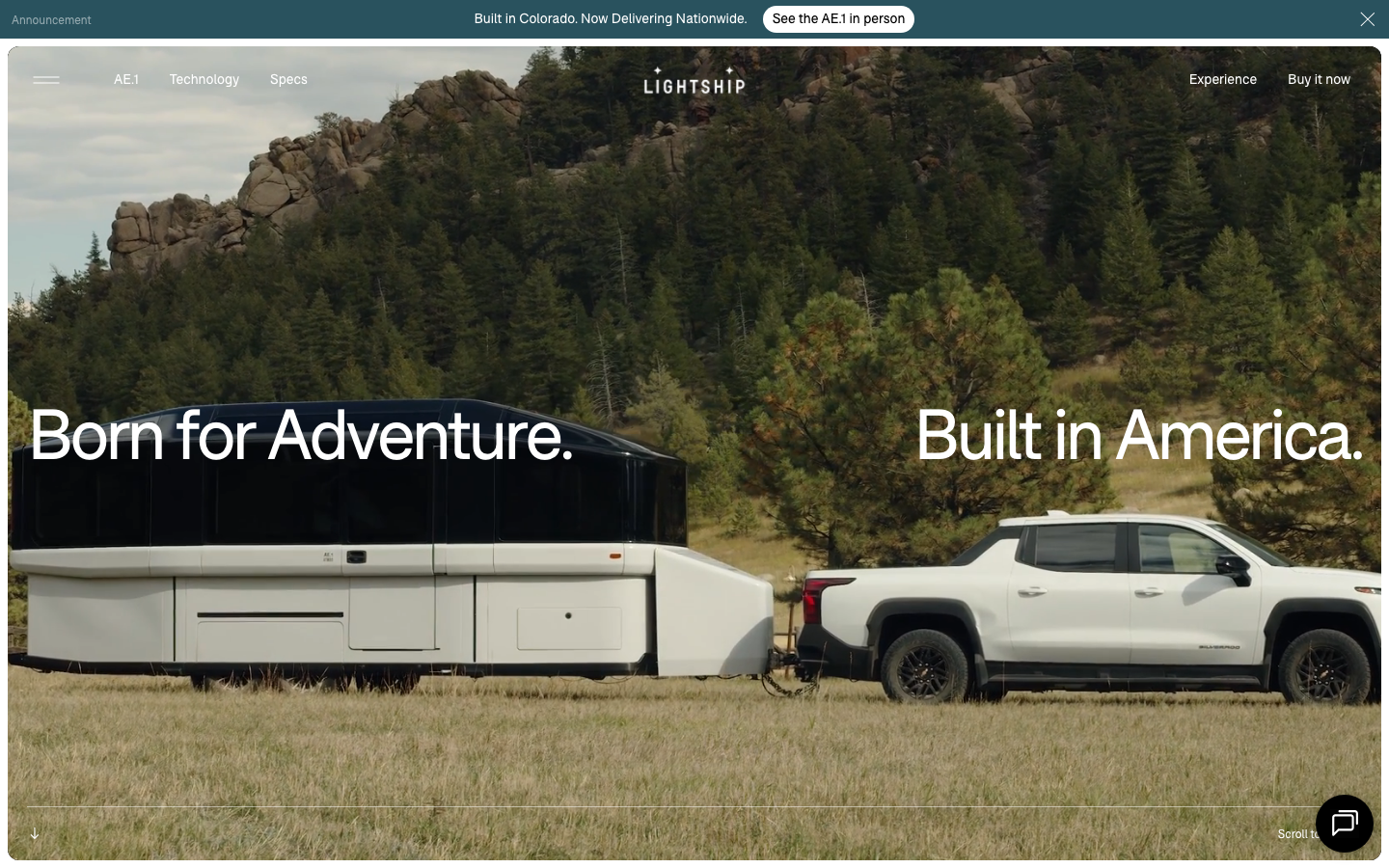 Screenshot of lightshiprv.com — Hardware & Mobility website design