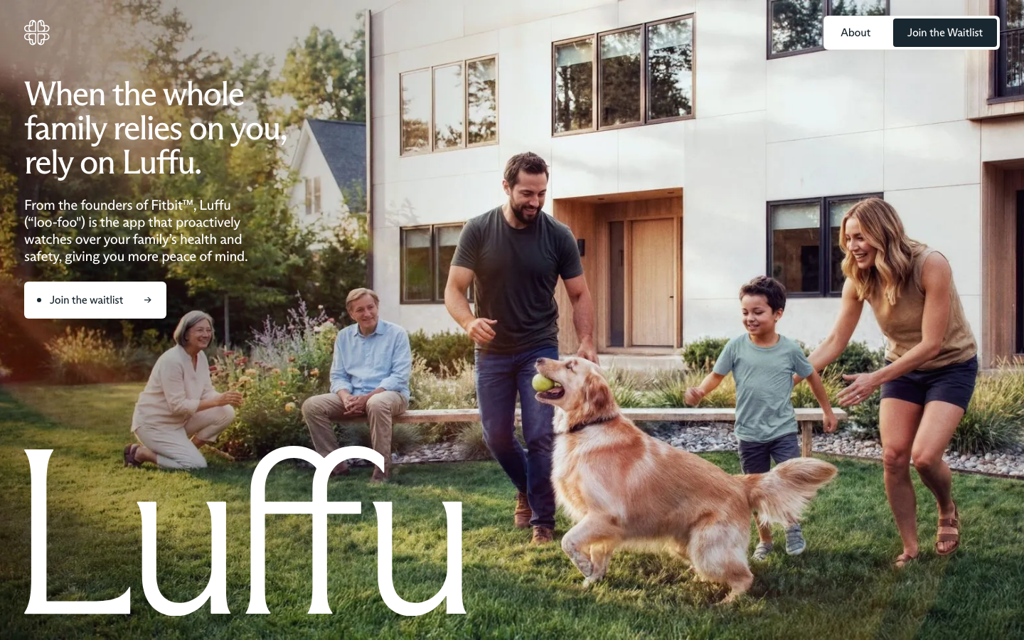 Screenshot of luffu.com — E-commerce website design