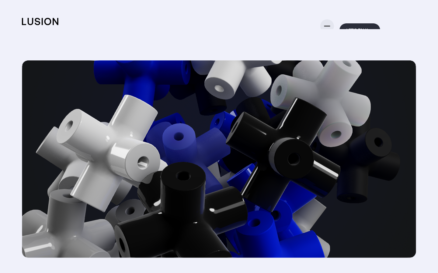 Screenshot of lusion.co — Design & Studios website design