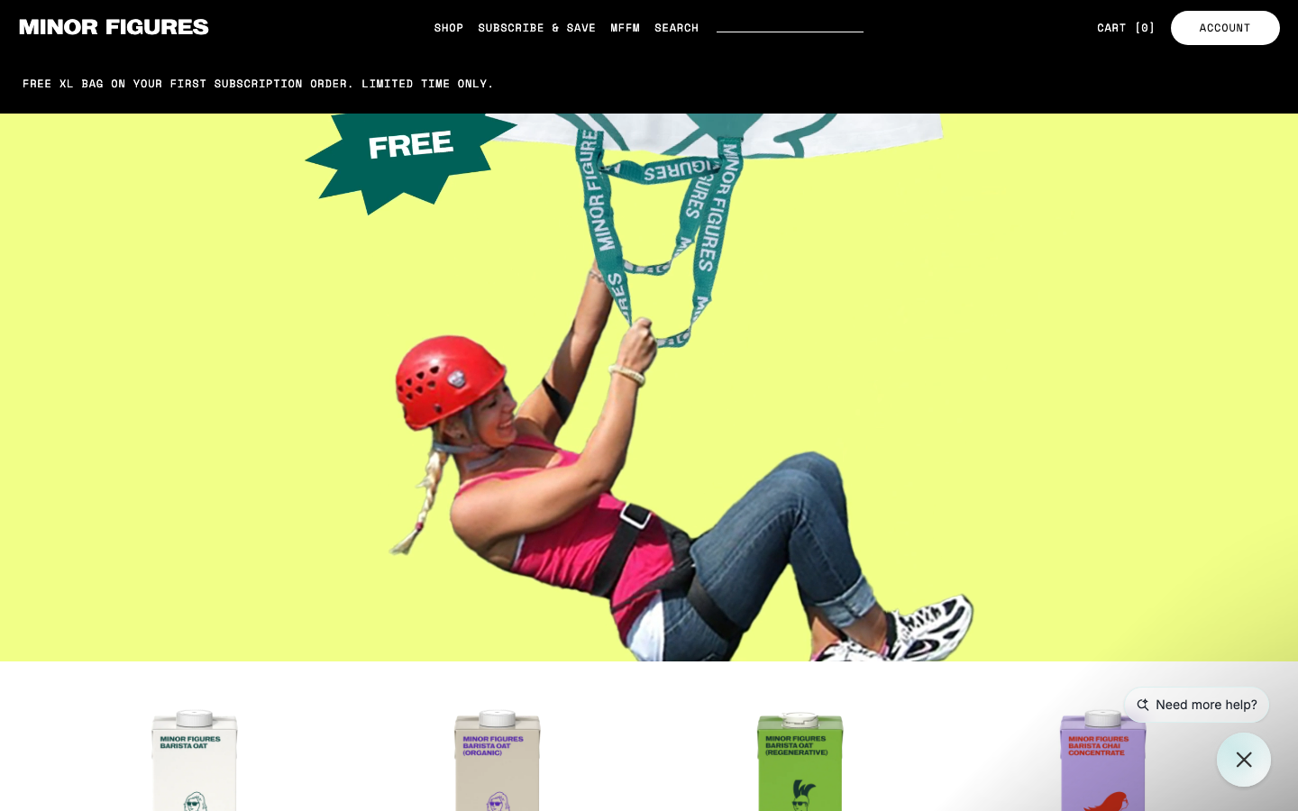 Screenshot of minorfigures.com — Food & Beverage website design