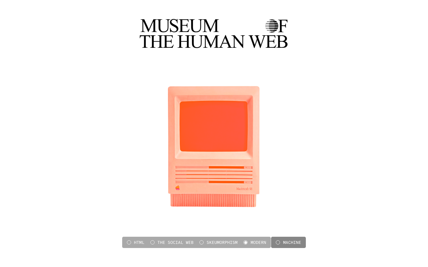 Screenshot of museum.parallel.ai — AI website design