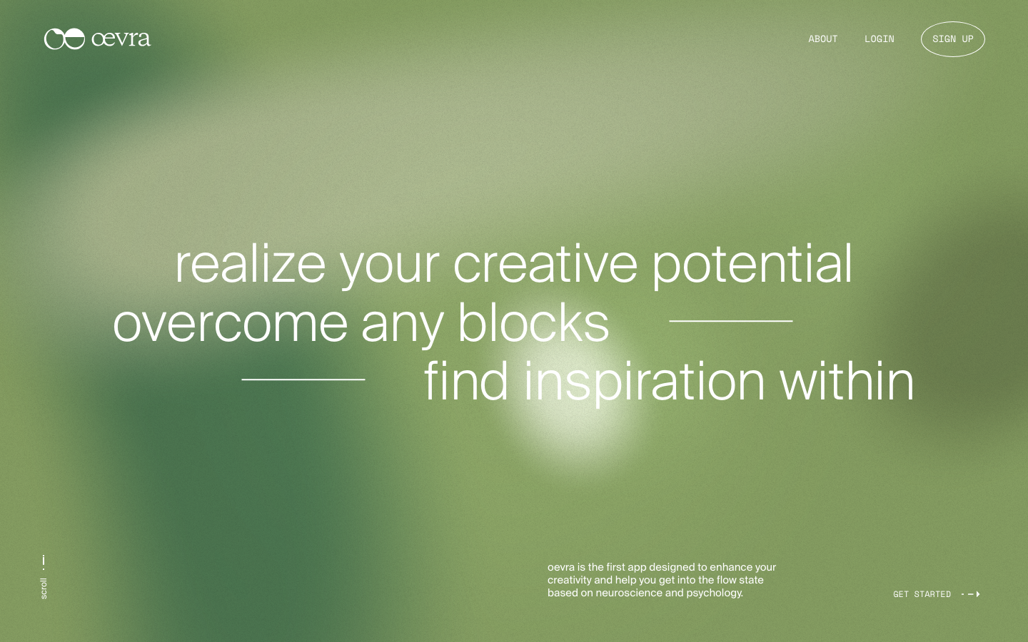 Screenshot of oevra.com — SaaS & Productivity website design