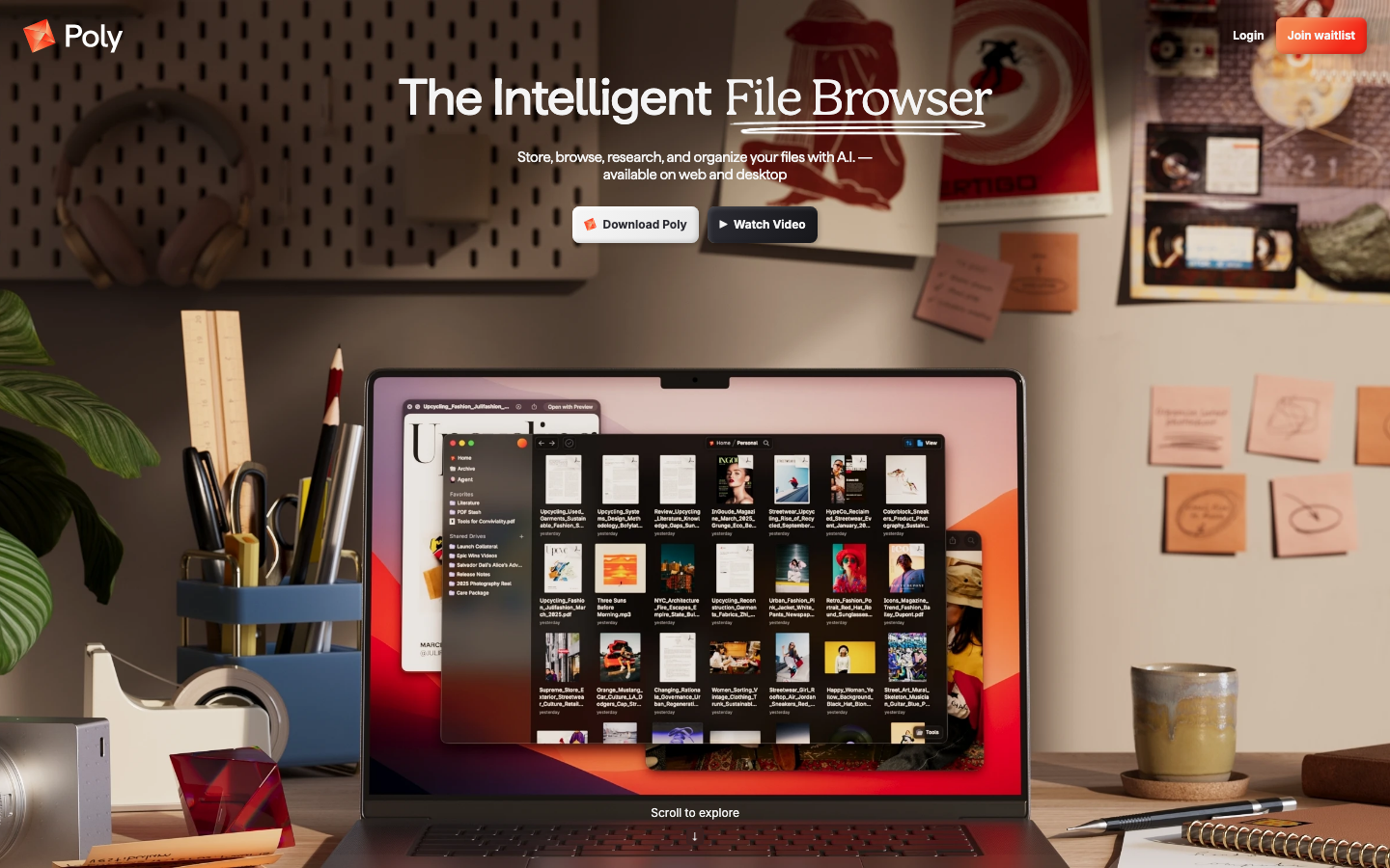 Screenshot of poly.app — SaaS & Productivity website design