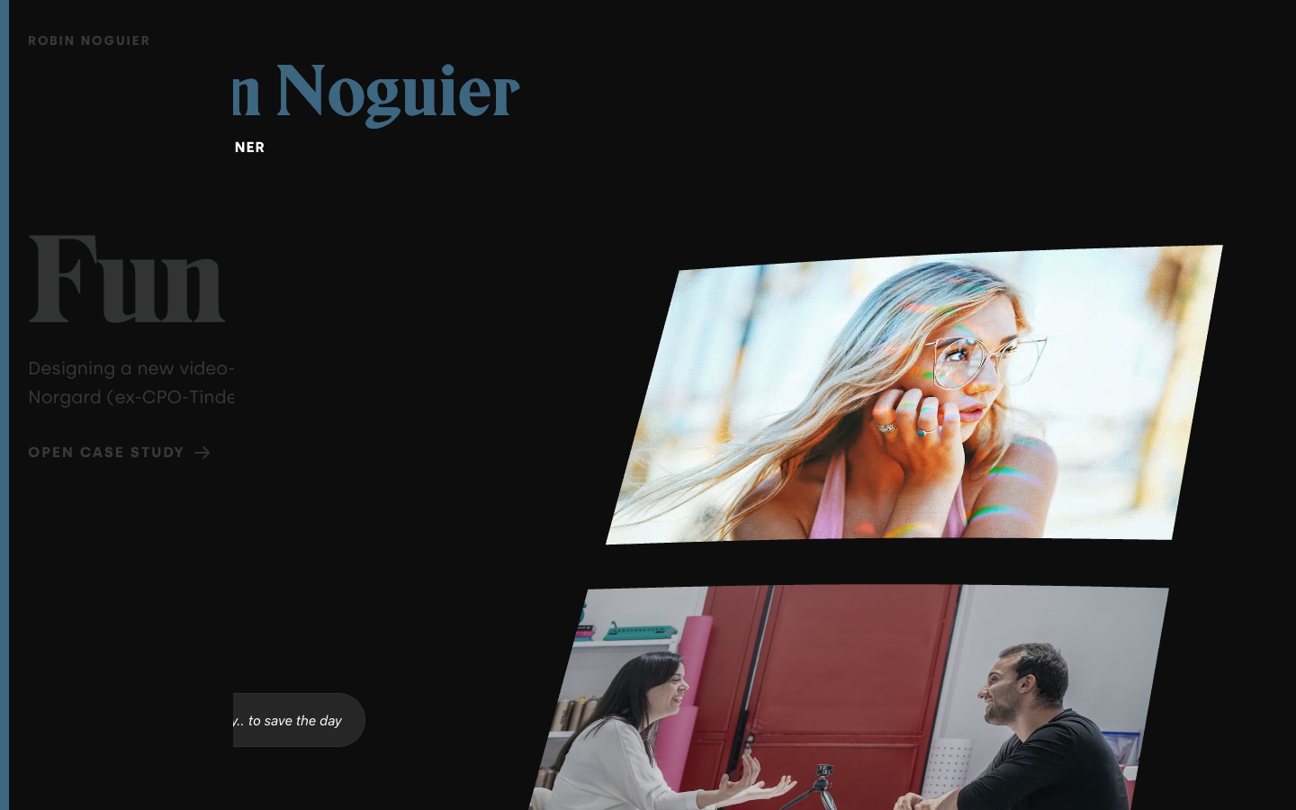 Screenshot of robin-noguier.com — Design & Studios website design