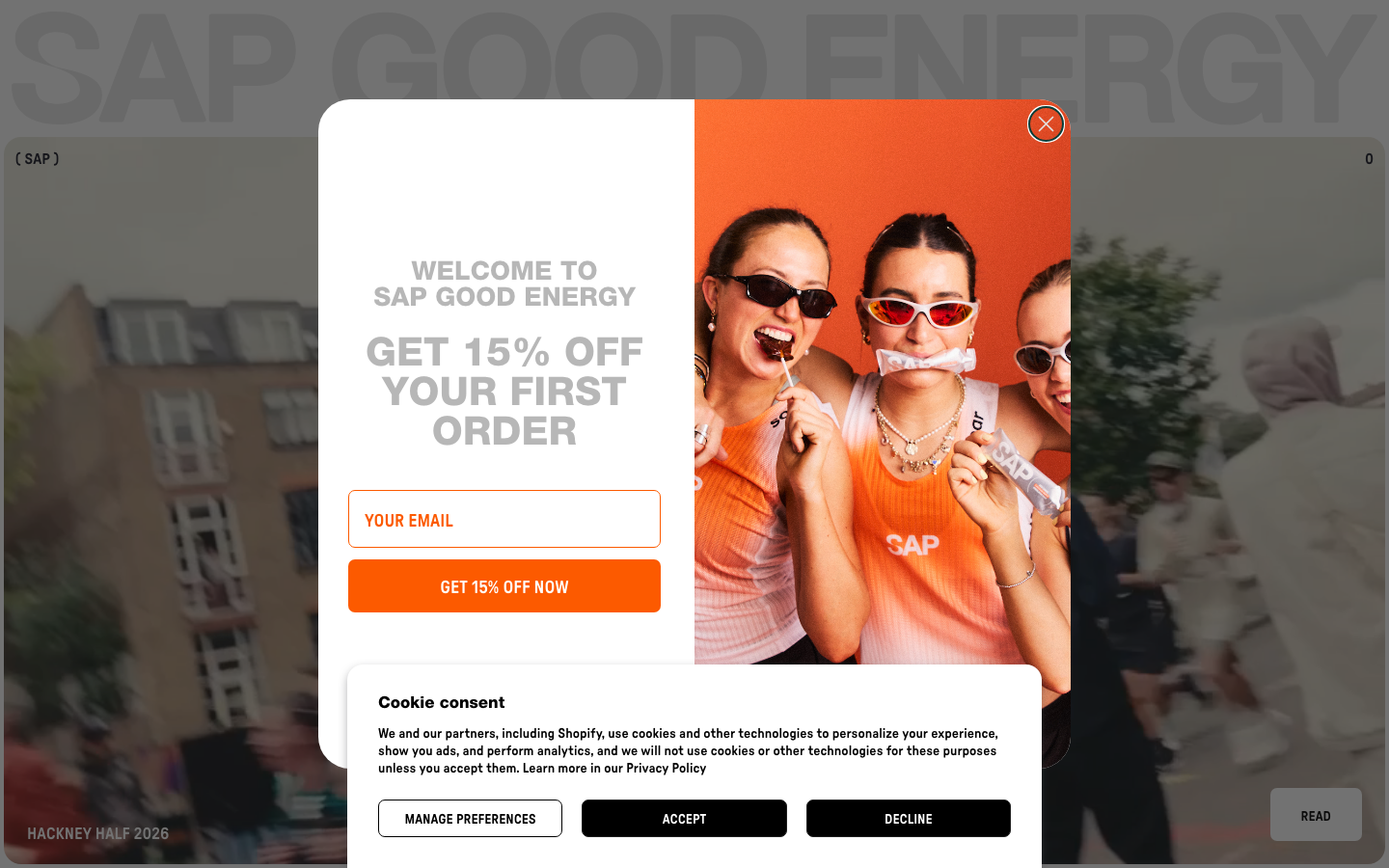 Screenshot of sapgoodenergy.com — Food & Beverage website design