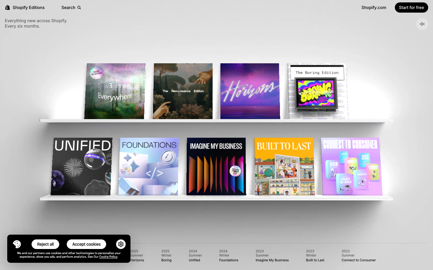 Screenshot of shopify.com — E-commerce website design