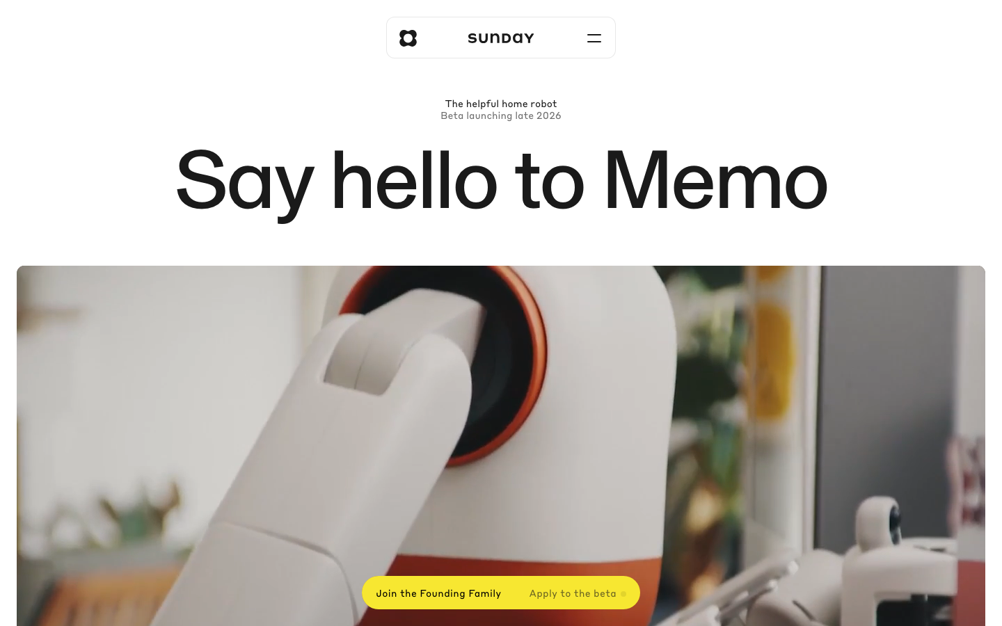 Screenshot of sunday.ai — AI website design