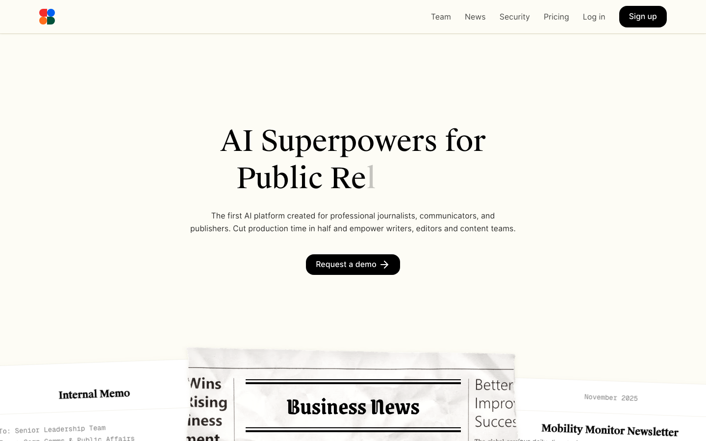 Screenshot of symbolic.ai — AI website design