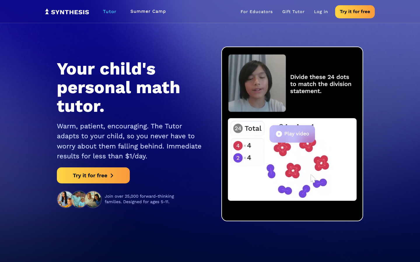 Screenshot of synthesis.com — Other website design