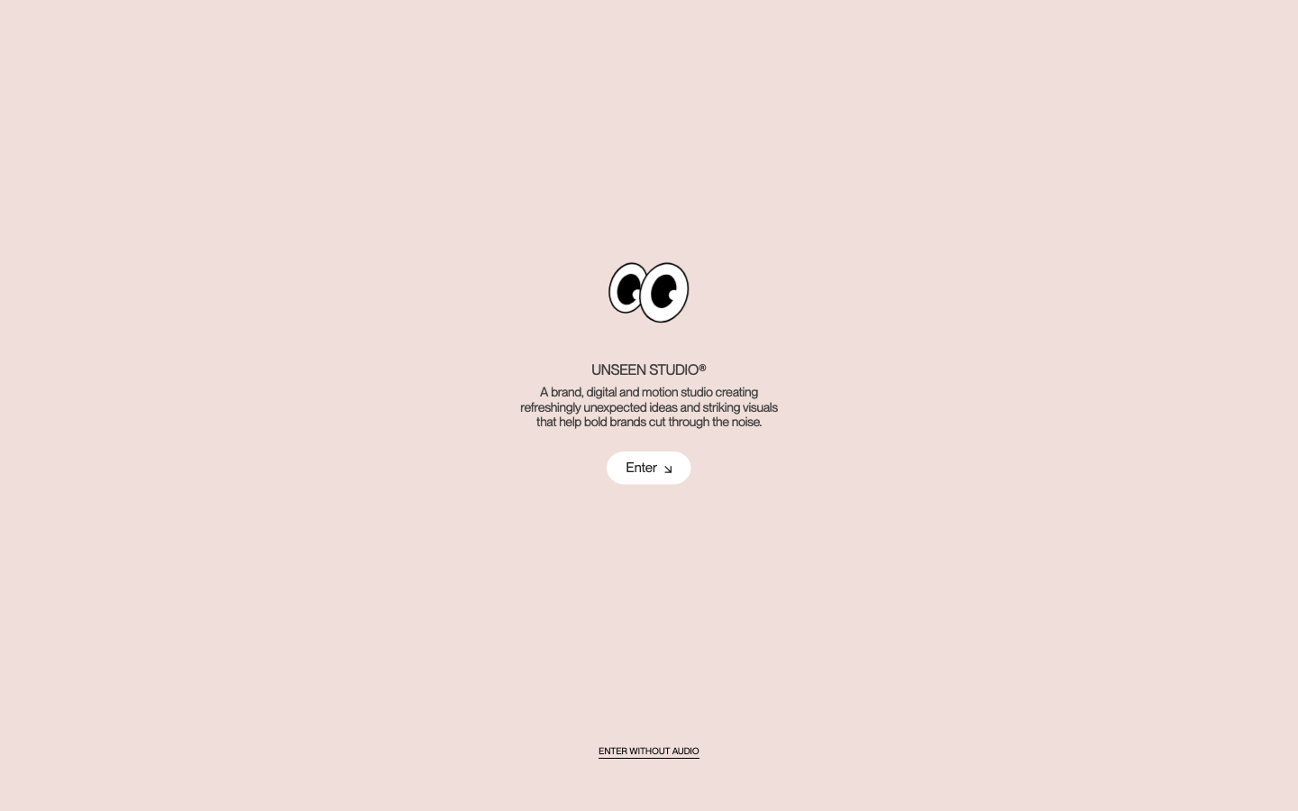 Screenshot of unseen.co — Design & Studios website design