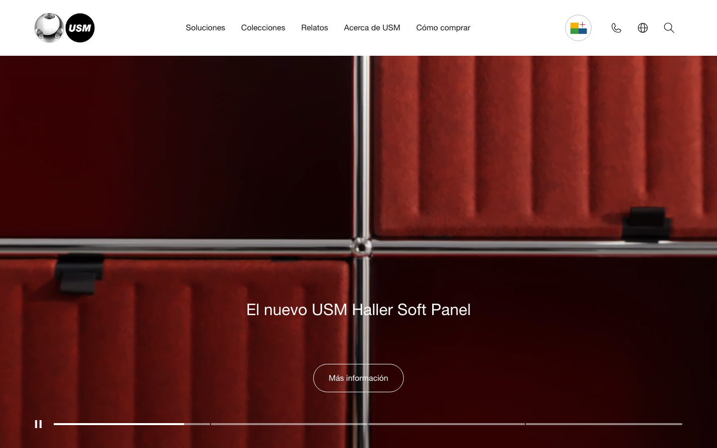 Screenshot of usm.com — E-commerce website design